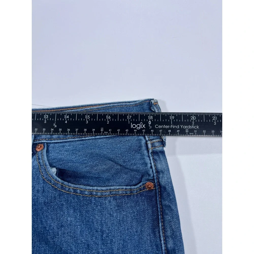 Levi's 501 Original Fit Men 36x36 Blue Medium Wash Straight Leg Button Fly Jeans